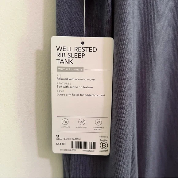Athleta Well Rested Rib Sleep Tank - Picture 6 of 9